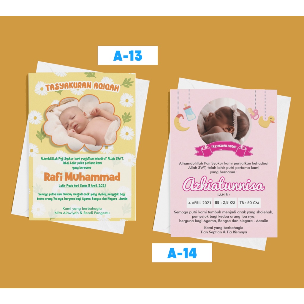 

Kartu Aqiqah Bayi Stiker Tasyakuran Aqiqah Untuk Nasi Box Seri-2