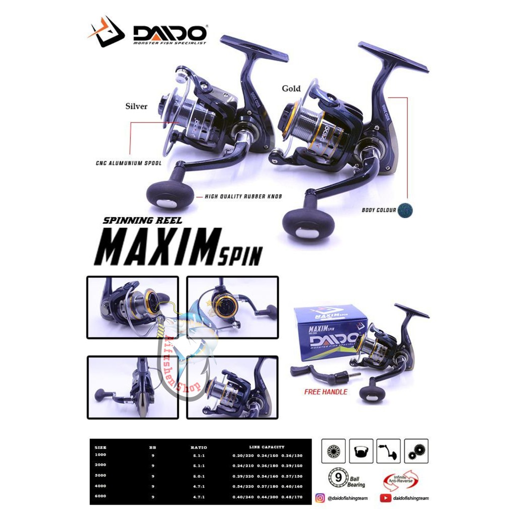 REEL DAIDO MAXIM SPIN Free 1 Handle