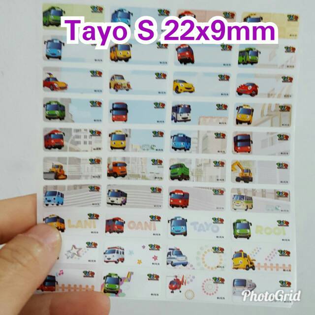 

Label waterproof Tayo (S) ori