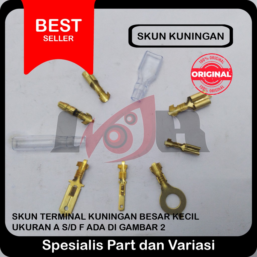 Skun Terminal Kuningan Besar Kecil Kondom Isolator Socket Soket Kabel