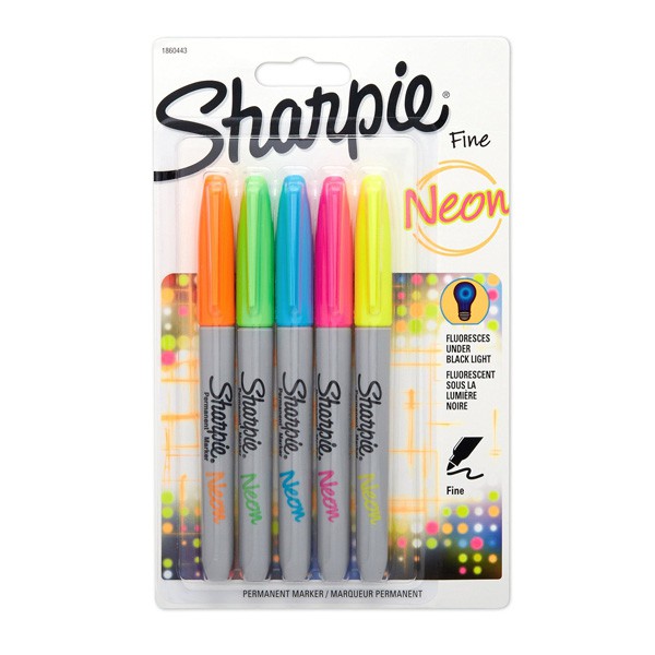 

Eksklusif Sharpie Neon Fine Point Permanent Markers Set 5 Elegan