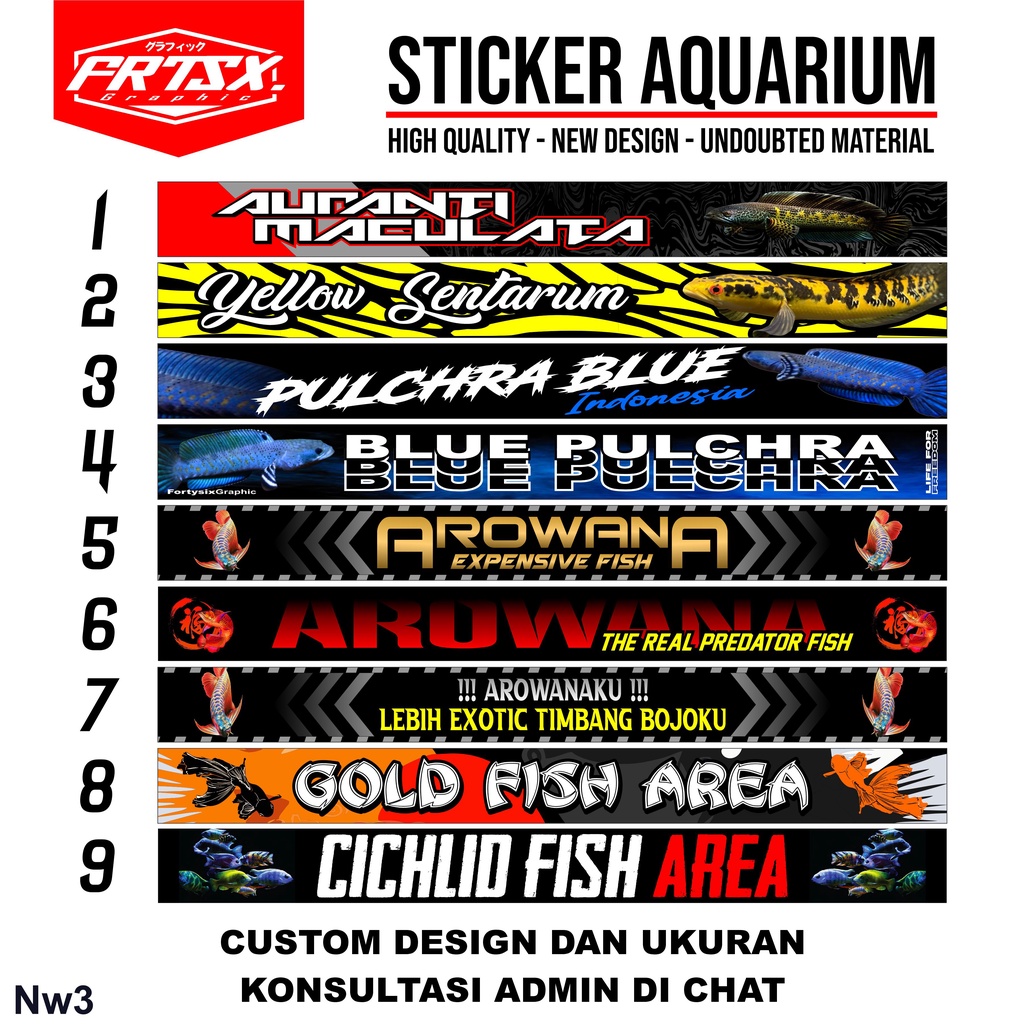Stiker Aquarium Predator | Stiker Channa | Stiker Predator