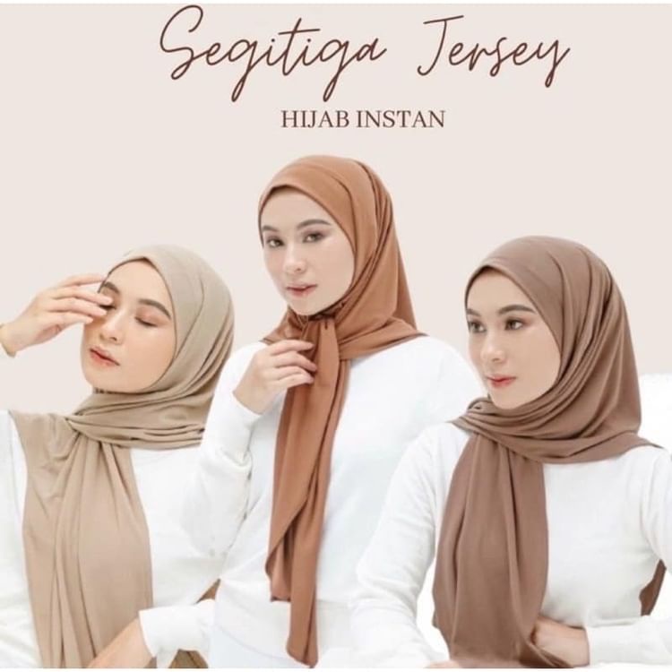 Jilbab / Hijab Segitiga Instan Jersey / Hijab Jersey premium / kerudung Segi tiga segi3 3