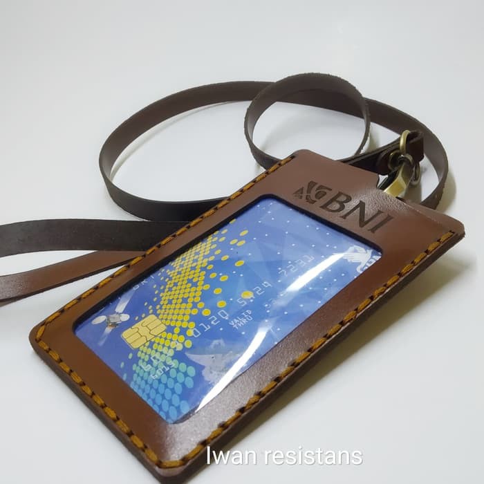 

iD card holder kulit asli,name tag kulit asli ,id card costum nama , photo