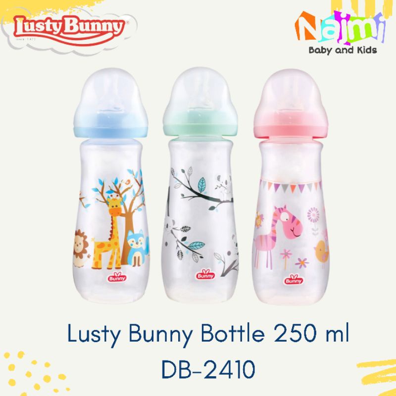 DB2410 Lusty Bunny Botol Susu Bayi 250ml Reguler / LustyBunny Baby Feeding Bottle