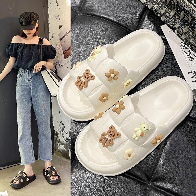 SANDAL KARET IMPORT/ Sandal rumah motif lucu BEAR Monster / Sandal santai