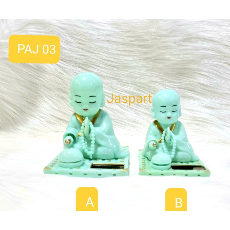 Pajangan Patung Hiasan Biksu Monk Buddha Budha Maitreya Milefo Sembahyang Hoki Rejeki Patung goyang dashboard Mobil