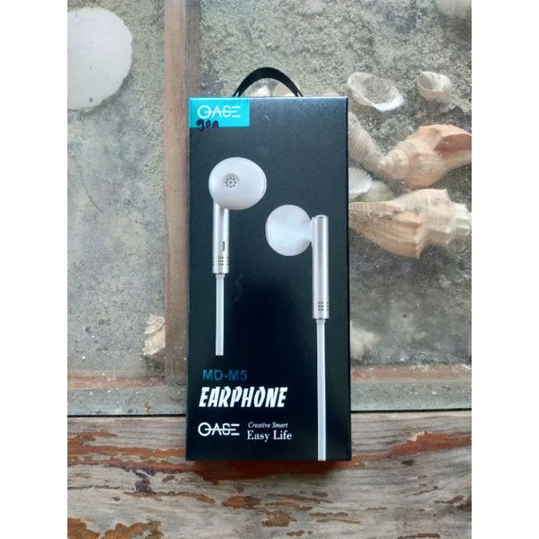 OASE Earphone MD-M5 White Putih Handsfree Headset Original