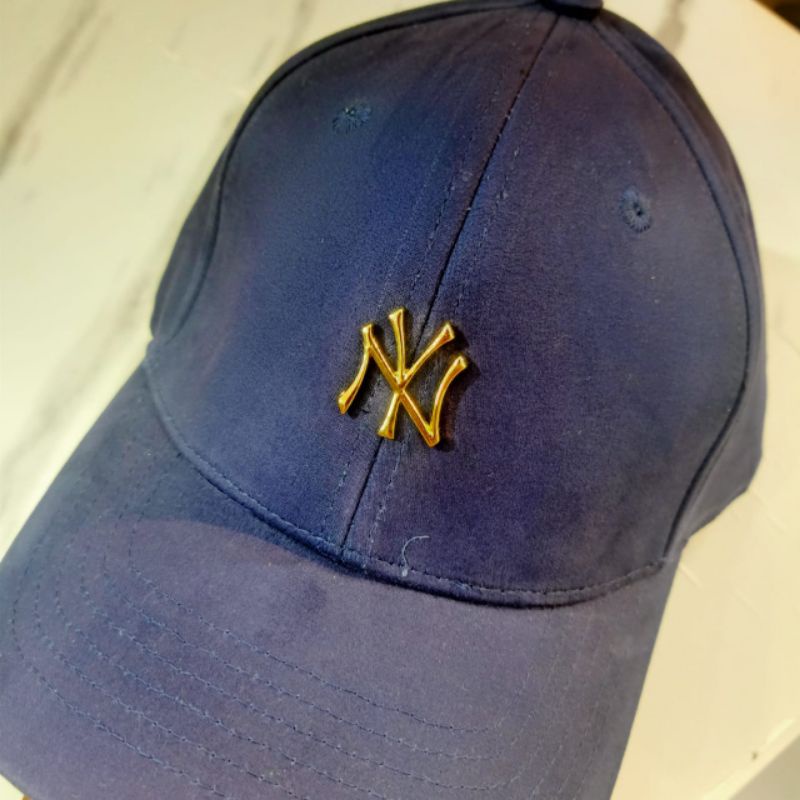 Topi Baseball NY Navy Logo Besi Topi Premium Quality