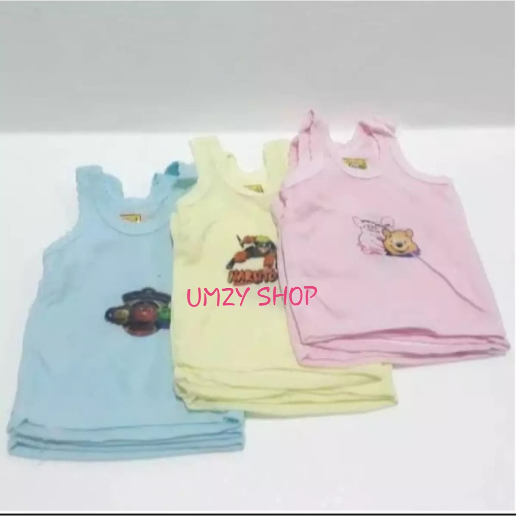 Kaos dalam anak Murah karakter laki-laki dan perempuan isi 6pcs/Singlet anak karakter/kaos dalam ana