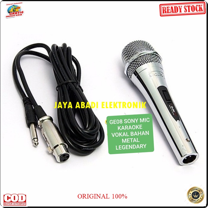 G08 SONY MIC KABEL KARAOKE LEGENDARY DYNAMIC MICROPHONE MEETING MC PIDATO SEMINAR CERAMAH IMAM ACARA LEGENDARIS PORTABLE VOKAL ARTIS AUDIO SOUND SISTEM PROFESIONAL PRO PENGERAS SUARA HIFI BAHAN METAL FULL BESI SUARA SENSITIF DAN JERNIH BISA SEGALA JENIS