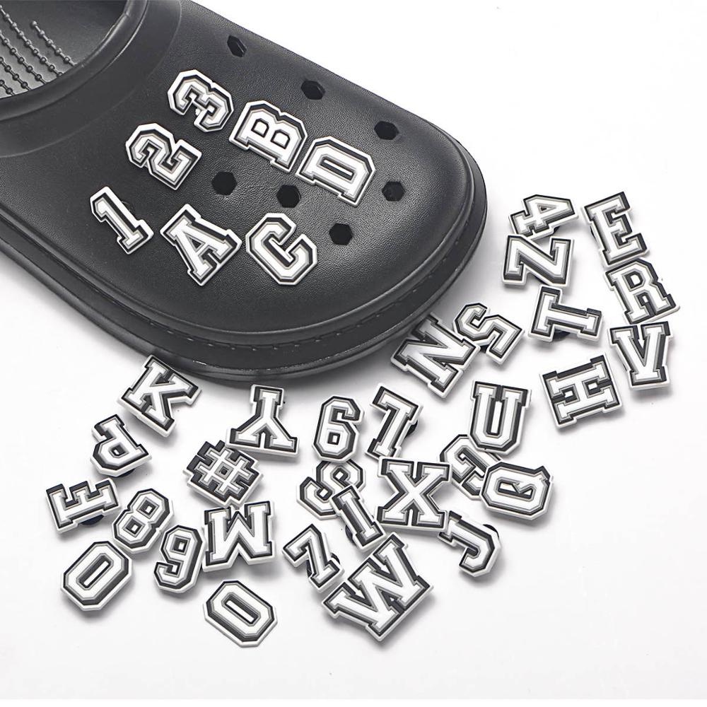Silvertech Hiasan Sandal BTS Jibbits model BTS untuk sandal Sepatu Model Alafabet untuk Sandal
