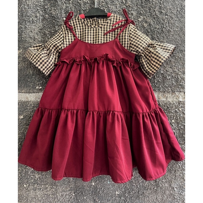 oneset dres anak 1-5 tahun/dres korea/baju anak premium