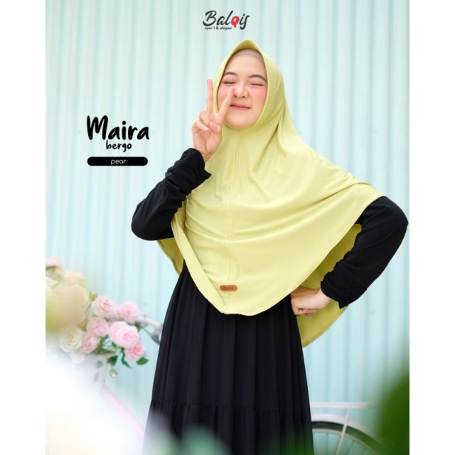 bergo jumbo maira bahan Jersey ORI Balqis hijab