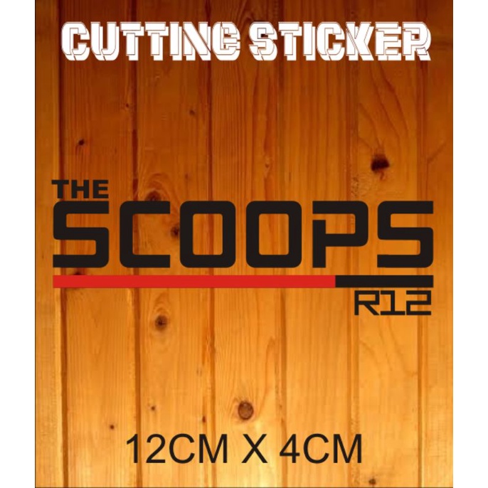 stiker motor sticker cutting varias the scoops r12