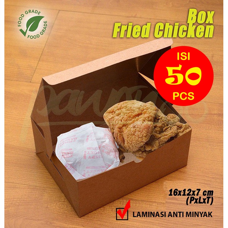 Jual Dus Kotak Box FRIED CHICKEN Ayam Goreng KFC KRAFT COKLAT