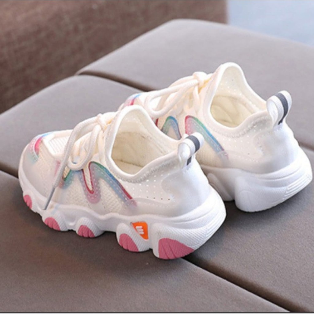 Sepatu Anak Non LED Sneaker Casual Korean Style M.E Usia 1,5 -5 Tahun