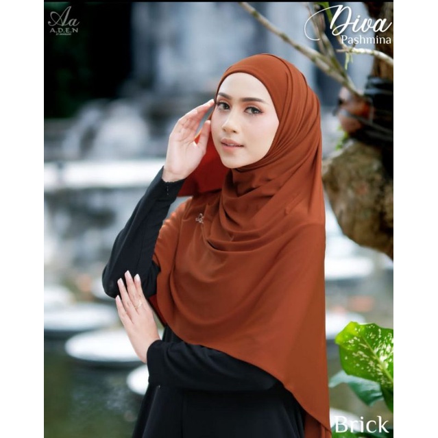 ADEN HIJAB ORIGINAL  Pashmina Jersey Premium Diva Pashmina by Aden Pasmina Jersey Valency