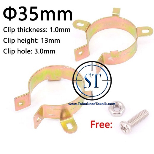 Ring Elco 35mm Clamp Klem Mounting Bracket Holder Kapasitor Elko Penahan Dudukan Elco diameter 3,5cm