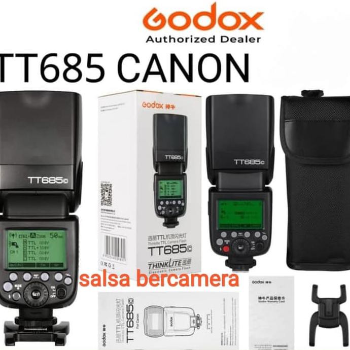 TERLARIS-PRODUK FLASH GODOX TT685 FOR CANON / FLASH GODOX TT685C TTL FOR CANON - HITAM