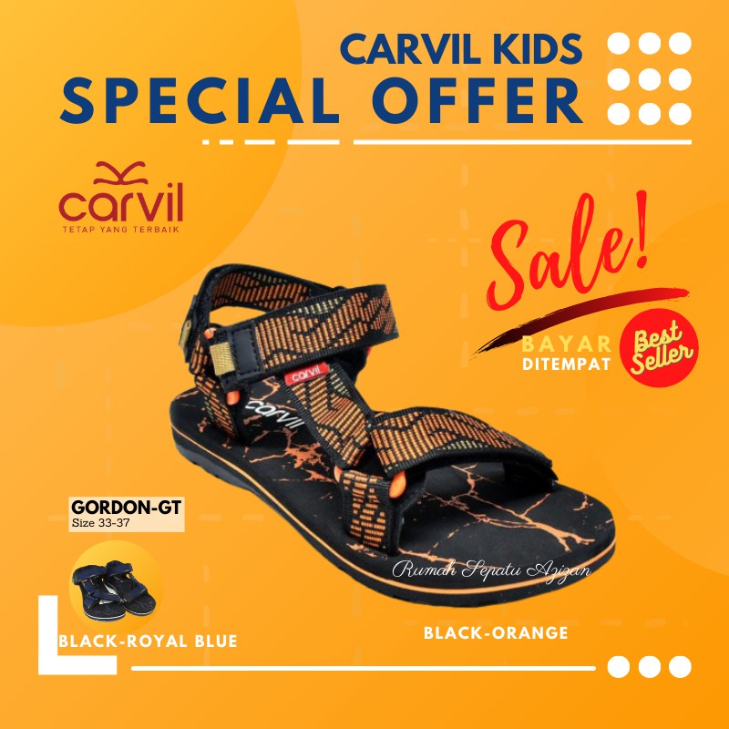 Carvil Gordon GT | Bisma GT | Sandal Gunung Anak Laki Laki Carvil Original 100%