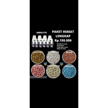 paket hemat/ REBOLYTE / livertonic / vetabolic / BLUD / multivet / toniy'terasure / wromout