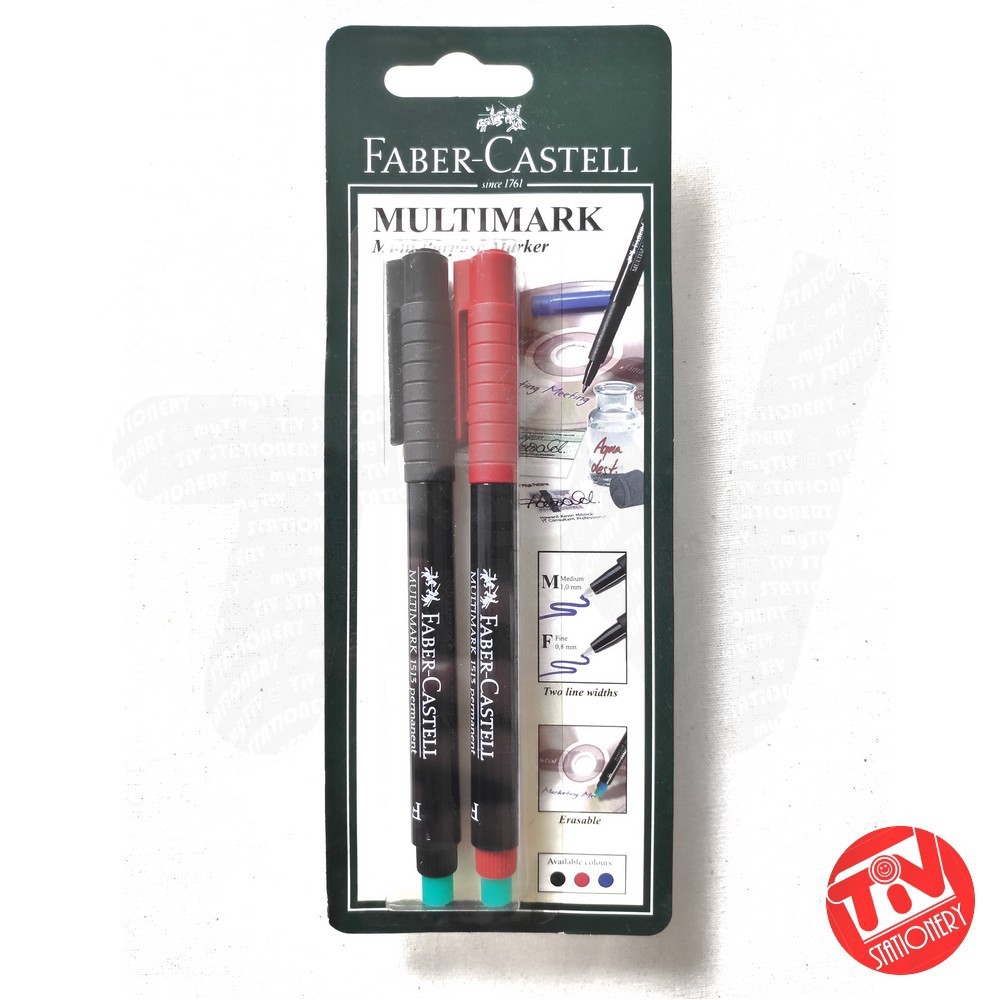 

Permanent Marker Faber Castell Multimark Set 2