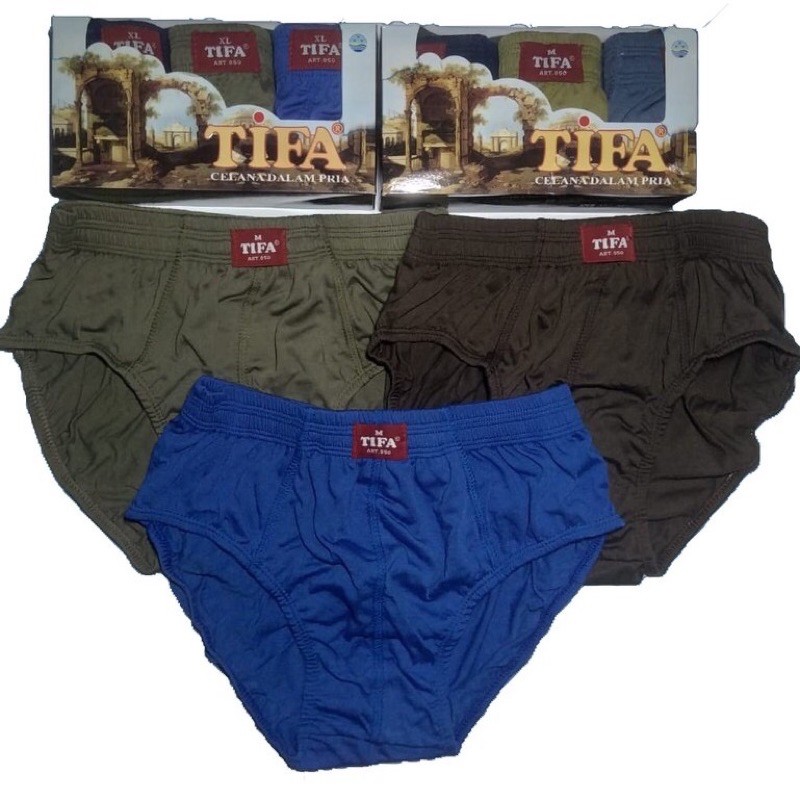 3 PCS - CD Celana Dalam Laki Laki Pria Remaja dan Dewasa TIFA Katun Tebal M-XL 840/850