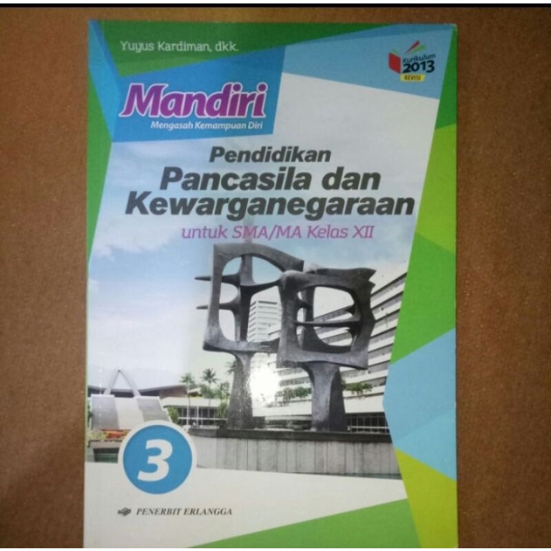 BUKU MANDIRI PPKN SMA KELAS 12-3 ERLANGGA