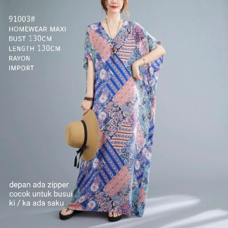 MDLV ~ 91003# Homewear Maxi Dress Maxi Dress Oversize Dress Bigsize Dress Batik Fashion Import