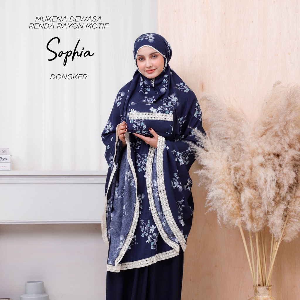 MUKENA BALI TASIK - MUKENA RENDA DEWASA RAYON MOTIF SOPHIA