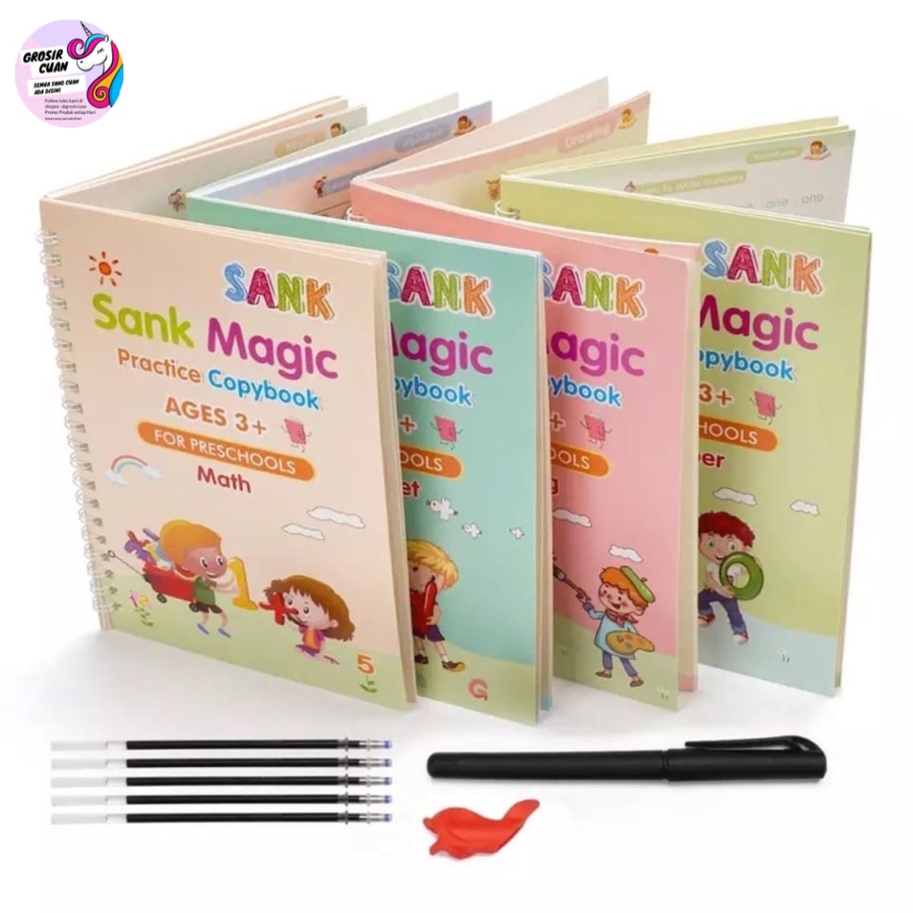 

SANK MAGIC BOOK 4 SET BUKU FREE 5 REFILL PEN