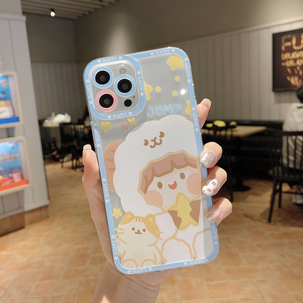 Softcase lens cover cartoons iPhone type 12 13 mini pro promax