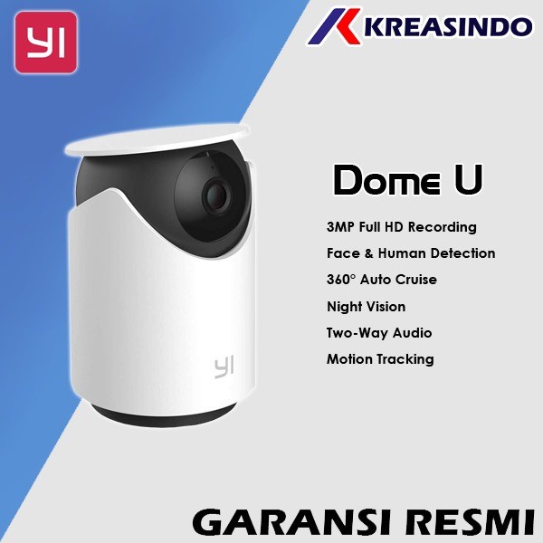 Xiaoyi YI Dome U 3MP IPCAM / IP Camera Wifi Garansi Resmi