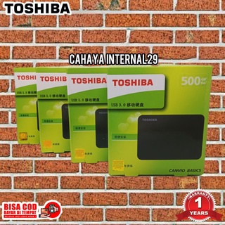 HARDISK EXSTERNAL TOSHIBA CANVIO BASIC 500GB,USB 3.0 KONDISI BARU DAN BERGARANSI