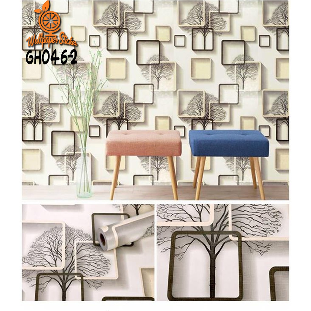 Wallpaper dinding 3d motif elegant / Wallpaper dinding kamar tidur anak wallpaper stiker dinding rumah 45cm x 9m