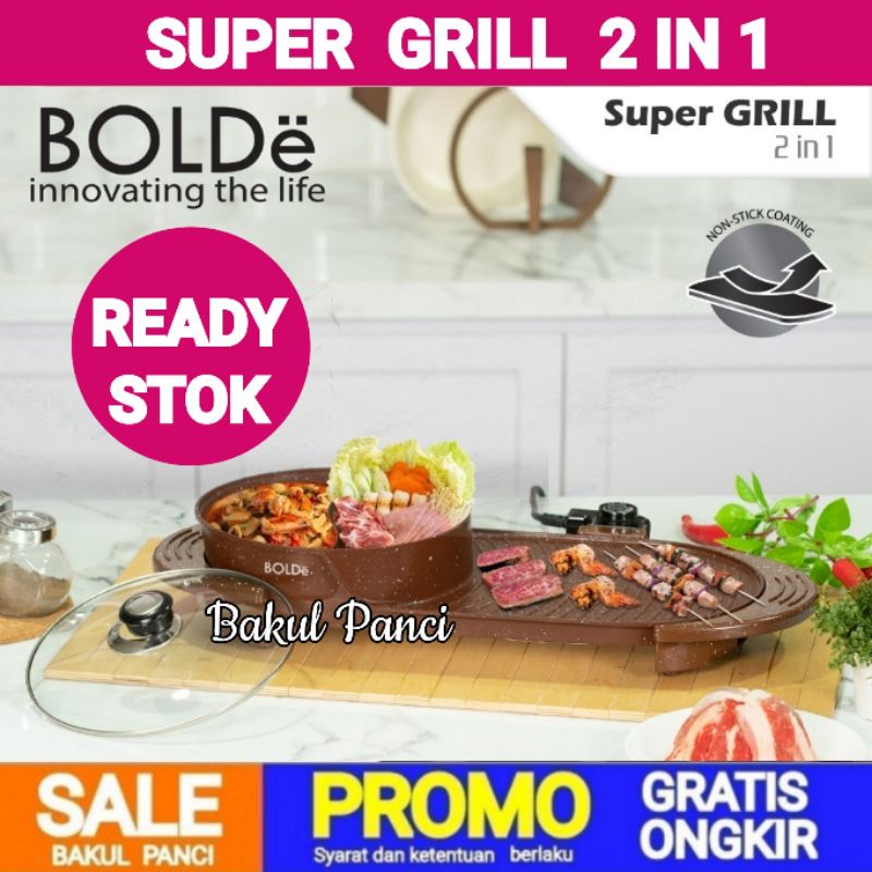 Jual BOLDe SUPER GRILL 2 IN 1 ELECTRIC - BARBEQUE HOT POT KOREA ...