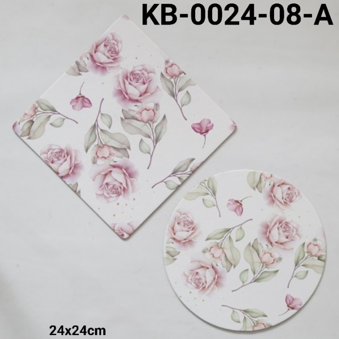 

GR-KB-0024-08 GROUP 1 CAKE BOARD ALAS KUE KOTAK BULAT 24CM BUNGA DAUN GRATIS ONGKIR