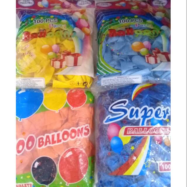Balon Latex metalik (isi 100 pcs)