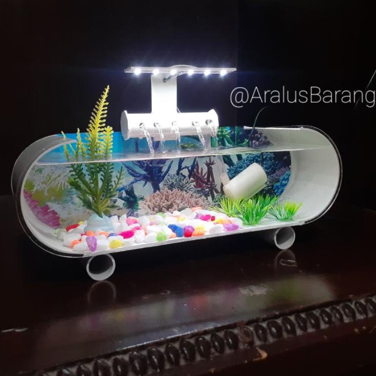 Muraaaahh.. Aquarium Mini Fullset Dengan Pompa Dan Filter / Aquarium Akrilik Fullset / Aquarium / Aq