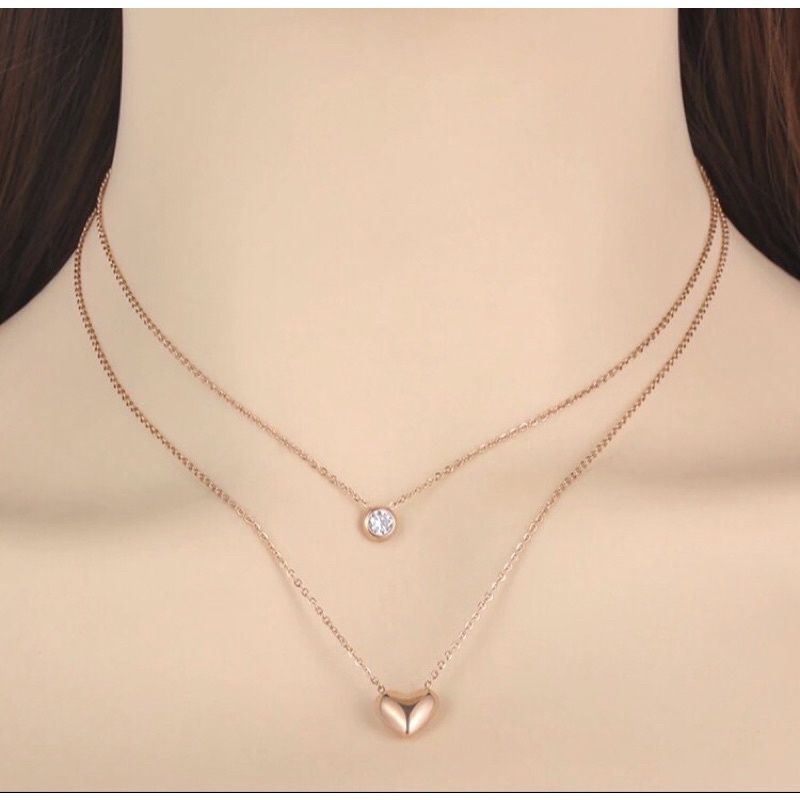 Kalung 2 Layer Wanita Anti karat