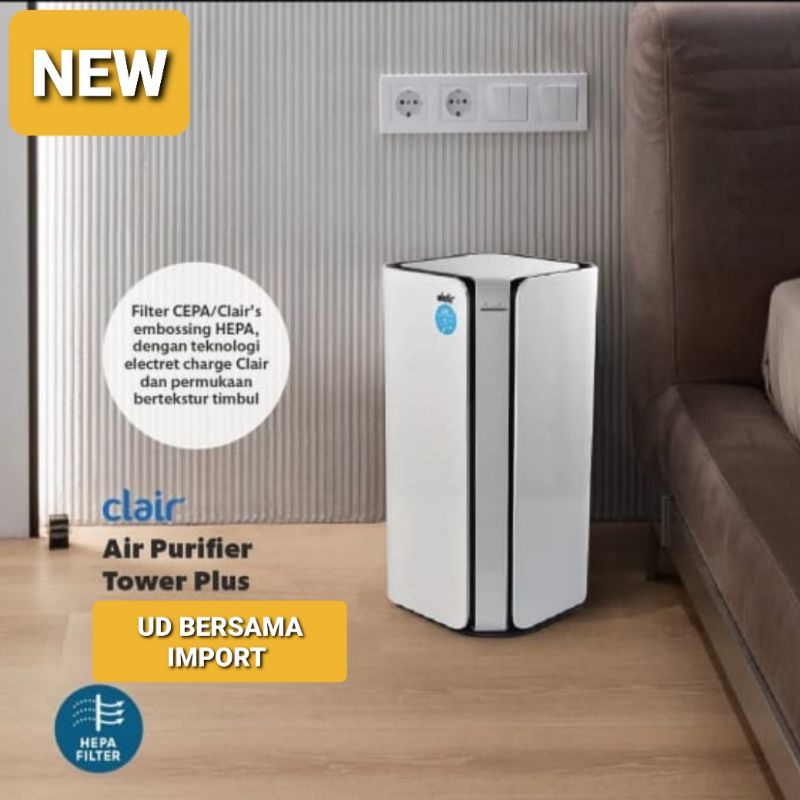 clair air purifier penyaring penjernih udara tower plus CLAIR KOREA filterisasi HEPA PLUS