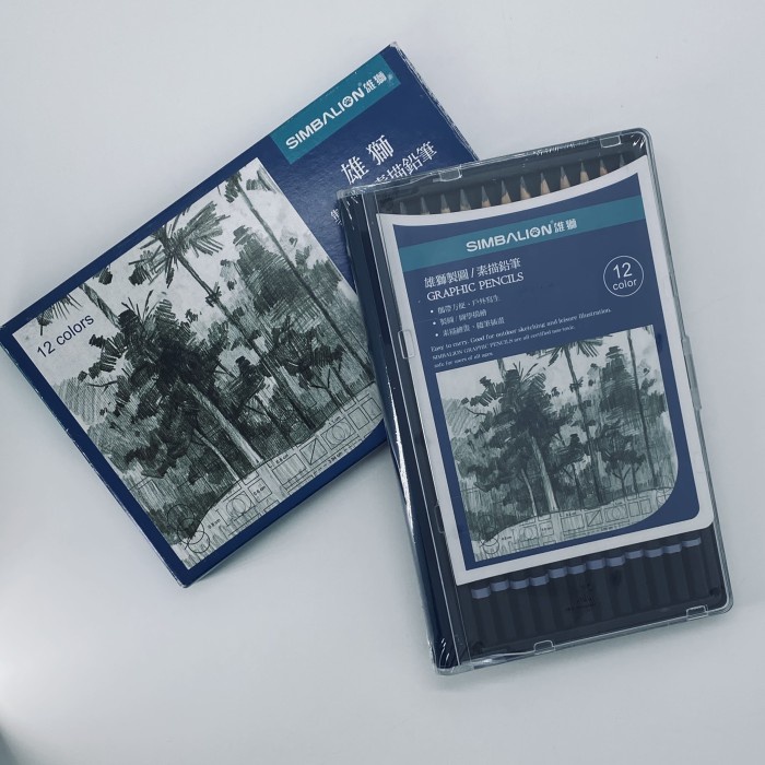 

Terbatas Graphic Pensil Simbalion Set 12 Warna / Pensil Gambar Sketsa Bagus