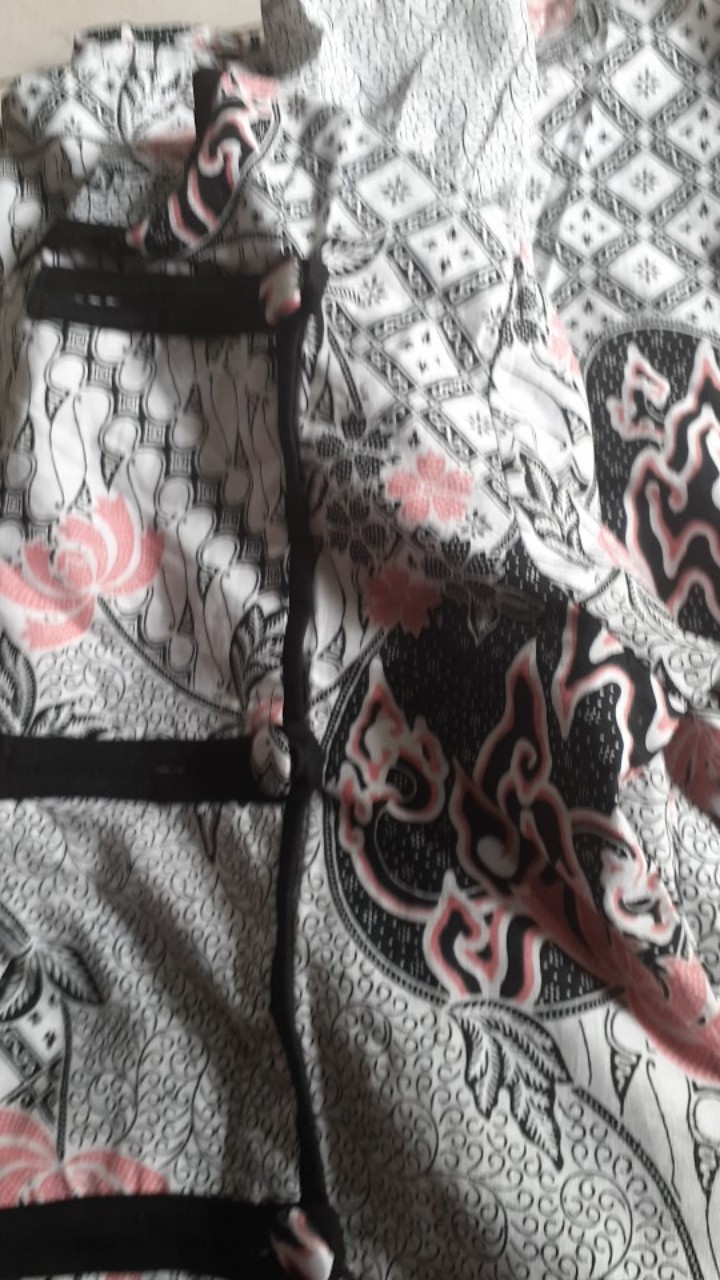 Tey-17 Batik Wanita Asj Sa Hrb026 Kenongo Kemeja Tosca Pendek