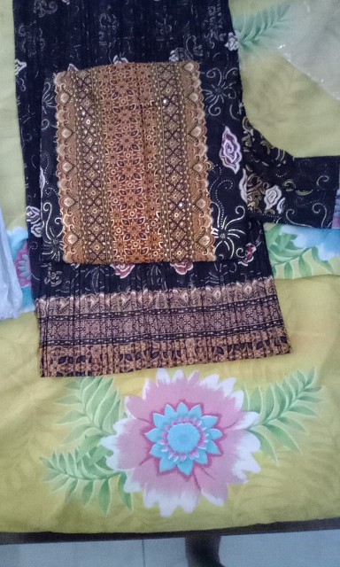 Murah Couple Batik & Rok - Mega Mendung Hitam