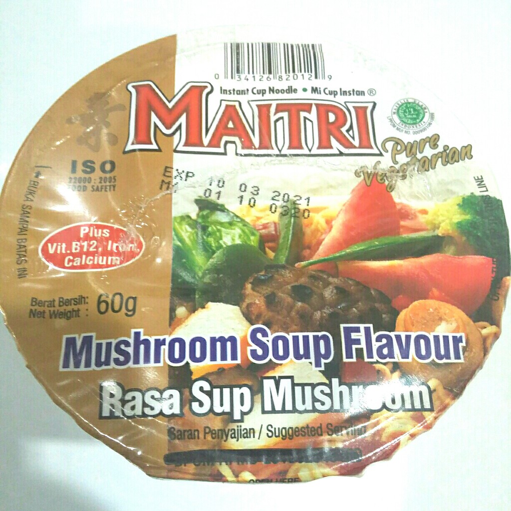 MAITRI MIE CUP RASA SUP MUSHROOM,60g