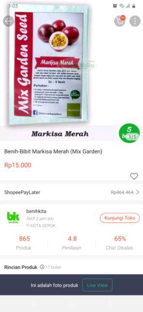 Benih-bibit Markisa Merah (mix Garden)
