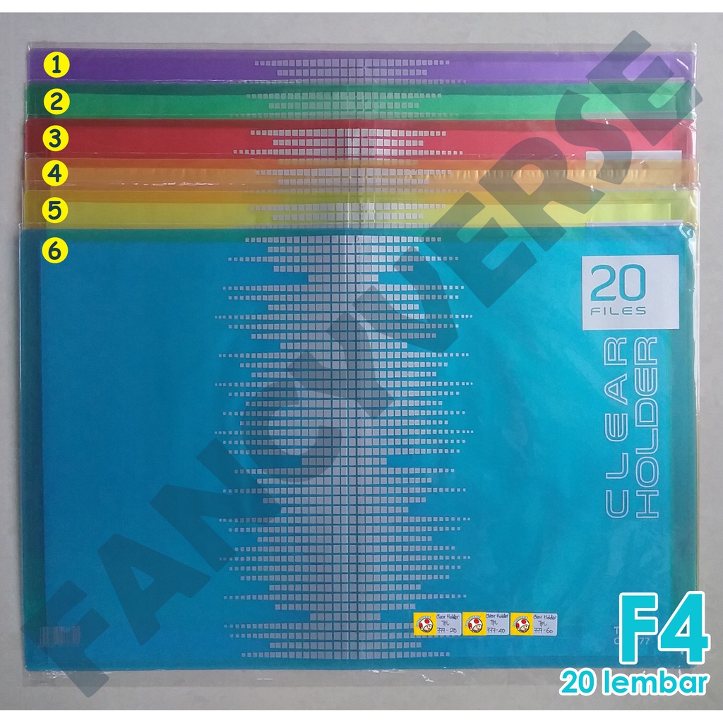 

Document Keeper F4 Topla Warna / Clear Holder Clear Book - 20 Pocket 777