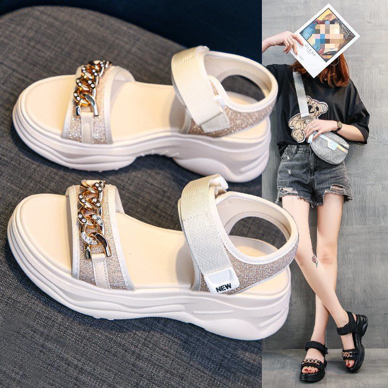 Free Box Sepatu Sandal Wanita NS15108 Sandal Wedges Wanita Sandal Import