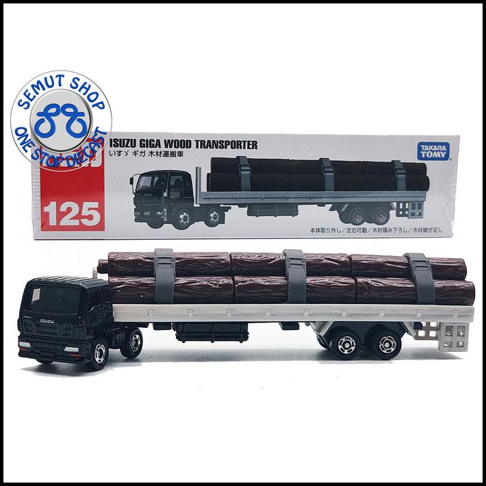 Tomica Long Isuzu Giga Wood Transporter Miniatur Truck Pengangkut Kayu